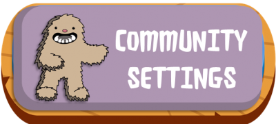 community settings button